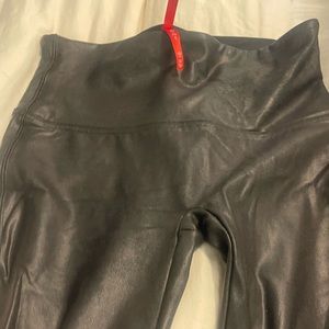 Spanx Faux Leather Leggings Size L